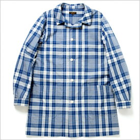 A VONTADEアボンタージDoctor Shirt Coat -OR 80/2 Indigo Broad check-