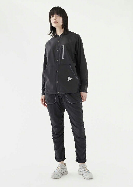 楽天市場】and wander アンドワンダーtech long sleeve band collar 