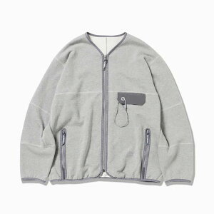 and wander sweat cardigan �X�E�F�b�g�J�[�f�B�K�� GRAY