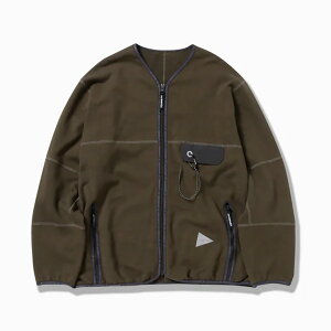 and wander sweat cardigan �X�E�F�b�g�J�[�f�B�K�� KHAKI