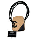 【中古】 CHANEL シャネル カンボンライン ココマーク ショルダーバッグ ベージュ ブラック ラムスキン レディース ギャラ シャネルバック シャネルショルダーバック カンボン 高級バック ブランドショルダーバック ブランドショルダーバッグレディース おしゃれ カジュアル