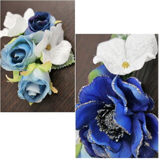 新作髪飾り2点セット●8種類成人式結婚式婚礼用卒業式七五三振袖着物袴浴衣ドレス髪飾り髪留めかんざしコサージュヘアアクセサリー和風花◆プチ浪漫◆椿/菊/バラ/ユリ/組紐/赤/ピンク/紫/黄/青/黄緑/オレンジ定形外郵便OK10P23Aug15