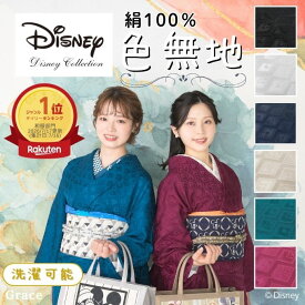 ★50％OFF★【楽天デイリーランキング1位】 【 ディズニー 】 色無地 （ミッキーマウス）洗える 着物 絹 洗濯 可能 OK 仕立て上がり 品 和装 着物 きもの kimono カジュアル ハロウィン おしゃれ かわいい 上品 大人 女性 レディース 和服 プレゼント Disney