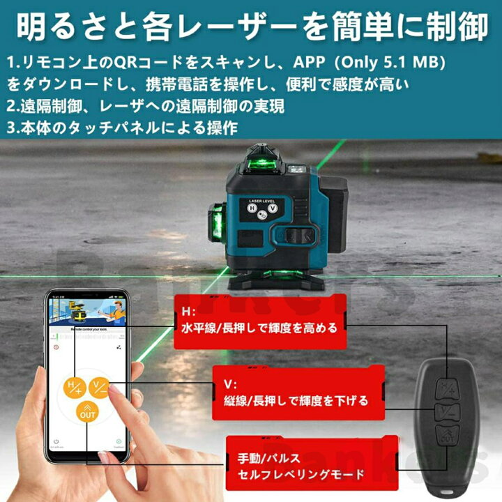 楽天市場】【楽天1位】レーザー墨出し器 グリーンレーザー 水平器 フル 