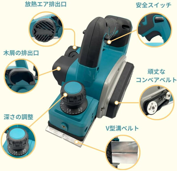 楽天市場】電気カンナ 大工 研磨式 電動木カンナ 木工用 電気かんな 刃 