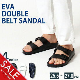 【楽天スーパーSALE】サンダル ダブルベルト シンプル メンズ レディース EVA リゾート サンダル ユニセックス 男女兼用 カジュアル スポーツ ビーチ 旅行 おしゃれ ぺたんこ 歩きやすい ベランダ スリッパ 大きいサイズ 水陸両用 春 夏【takumu】