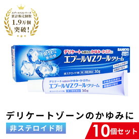 【第2類医薬品】 エプールVZクール 湿疹 かぶれ デリケートゾーン あせも かゆみ 虫さされ バンキョードラッグ 10個セット 痒み クリーム デリケートゾーンクリーム デリケート ゾーン 股間 痒い 薬 皮膚 男性用 男性 メンズ かゆみ止め