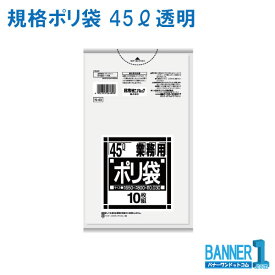 ゴミ袋 45L 日本サニパック 業務用 N-43 透明 LLDPE 厚み0.030mm 10枚x60冊入 600枚