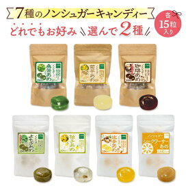 シュガーレス 飴 15粒 7種の中からお好みで2種選べます キャンディー あめ お菓子 砂糖不使用 ノンシュガー 糖質制限