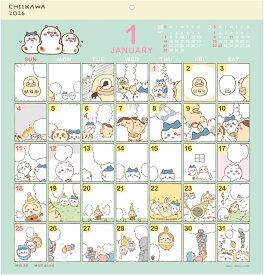 2026年カレンダー コミックデザイン ちいかわ 12枚つづり