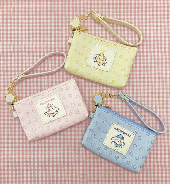 新作 ちいかわ  パスケース コインケース 妖精デザイン かわいい リール付き コンパクト 全3カラー 全国送料無料