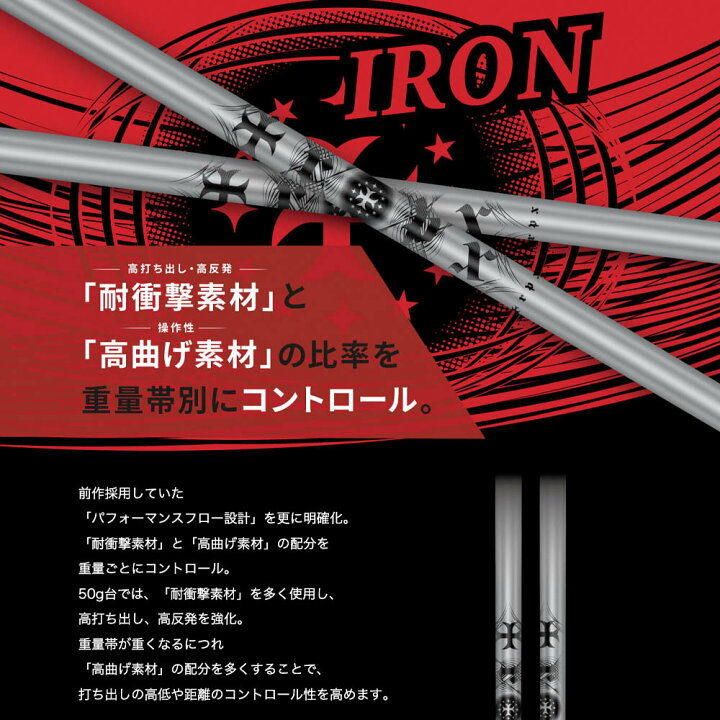 楽天市場】TRPX アイアンシャフト I-50 60 70 80 90 100 4本セット #7 