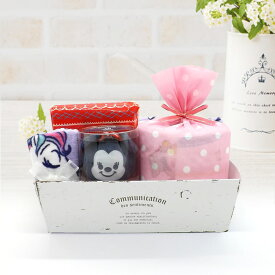 おむつケーキボックス ディズニー ミニーマウス タオル＆ラトル 女の子