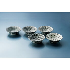 ラージボウル 大鉢 5点 セット komonシリーズ 7-1962 食洗機 電子レンジ アワサカ 食器 お皿 和風 贈り物 プレゼント 大容量 シック かわいい おしゃれ 伝統 高級感 日本製 食卓 和柄 古紋