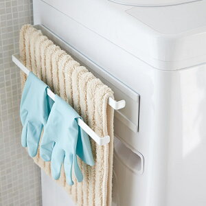 洗濯機横マグネットタオルハンガー2段 タワー 2956 | 山崎実業 YAMAZAKI バス 洗面 脱衣所 フック 磁石 シンプル 収納 簡単 スリム TOWER ホルダー サニタリー ランドリー 便利