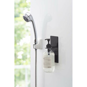 マグネットバスルームディスペンサーホルダー タワー ブラック 山崎実業 YAMAZAKI シンプル おしゃれ かわいい 便利 バス 洗面 風呂 衛生 収納 整理 ボトル ソープ 入れ 容器 整理 整頓 ハン