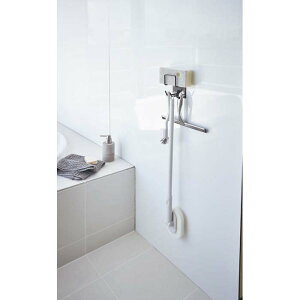 マグネットバスルームクリーニングツールホルダー タワー ブラック 山崎実業 YAMAZAKI シンプル おしゃれ かわいい 便利 ランドリー バス 洗面 風呂 省スペース 掃除 衛生 用具 入れ 収納 整