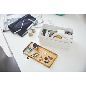 裁縫箱　タワー　ホワイト 山崎実業 YAMAZAKI シンプル おしゃれ かわいい 便利 リビング DIY 手芸 クラフト ソーイング