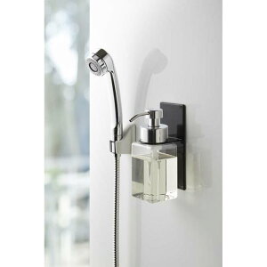 マグネットディスペンサーホルダー タワー 泡タイプ ブラック 山崎実業 YAMAZAKI バス お風呂 台所 キッチン マグネット 磁石 アタッチメント 省スペース 活用 収納 吸着 ボトル ハンガー ハン