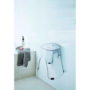 マグネットツーウェイバスルーム風呂椅子ホルダー タワー ホワイト 山崎実業 YAMAZAKI 便利 おしゃれ シンプル バス いす 省スペース 壁面 衛生 清潔 引っ掛け ぬめり 防止