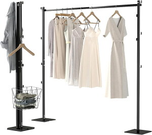 BAOYOUNI �܂��� �n���K�[���b�N �������X�^���h �������� ��80cm����158cm�܂ŐL�k�\ �������� �R���p�N�g���[ ���󕨊��� �ꎞ���� �g�ݗ��ĊȒP 3WAY �������X�^���h �����h���[ ���肽��