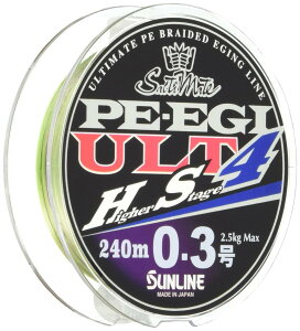 �T�����C��(SUNLINE) PE���C�� �\���e�B���C�g PE�G�M ULT HS4 240m 0.3�� 2.5kg 4�{ �z���C�g�E�s���N�E���C�g�O���[��