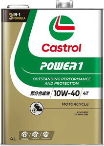 Castrol(�J�X�g���[��) �G���W���I�C�� POWER1 4T 10W-40 MA2 4L ��֎�4�T�C�N���G���W���p ����������