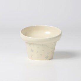 HARIO (ハリオ) にゃんプレトール 猫用食器 高さあり 食べやすい (ベージュ)