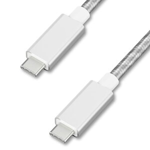 �A�C���X�I�[���} USB type C �P�[�u�� �V���o�[ ���ϋv�^�C�v �}���[�d�Ή� type C/type C 20V 3A 60W ����1m ICCC-D10-S