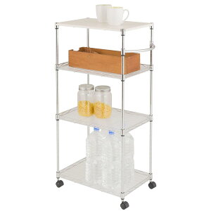 �h�E�V�V�� ���S�� �L�b�`�����S�� �����h���[���[ ��30cm 4�i �X���� ���Ԏ��[ �ω׏d120kg ��30×���s45×����91.5cm EP453090-4 �ؐ��V�� ��Ƒ� �� �z���C�g �n���h���ƃL���X�^�[�t���ňړ��炭��