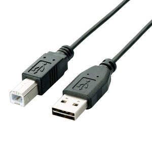 �G���R�� USB�P�[�u�� �yB�z USB2.0 (USB A �I�X to USB B �I�X) ���o�[�V�u���R�l�N�^ 1.5m �u���b�N U2C-DB15BK