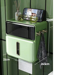 トイレットペーパーホルダー 壁掛け ティッシュケース おしゃれ 多機能 収納ボックス 北欧 可愛い 便利 ティッシュカバー おしゃれ トイレ キッチン 洗面所 壁付け 浴室トイレ収納棚 2段 ペ