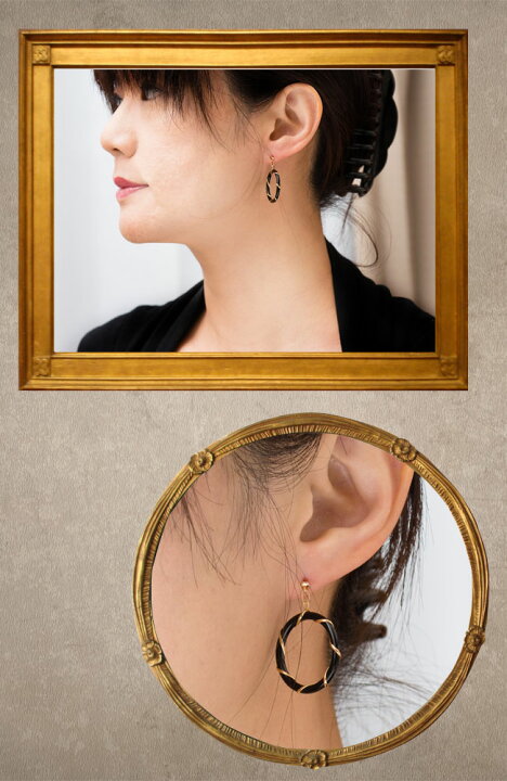 楽天市場】【スーパーSALE最大50%OFF】 オニキス ピアス 18k スイング 