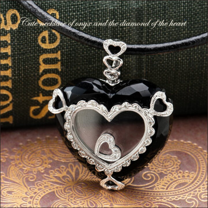 K18WG オニキスダイヤモンドペンダント 