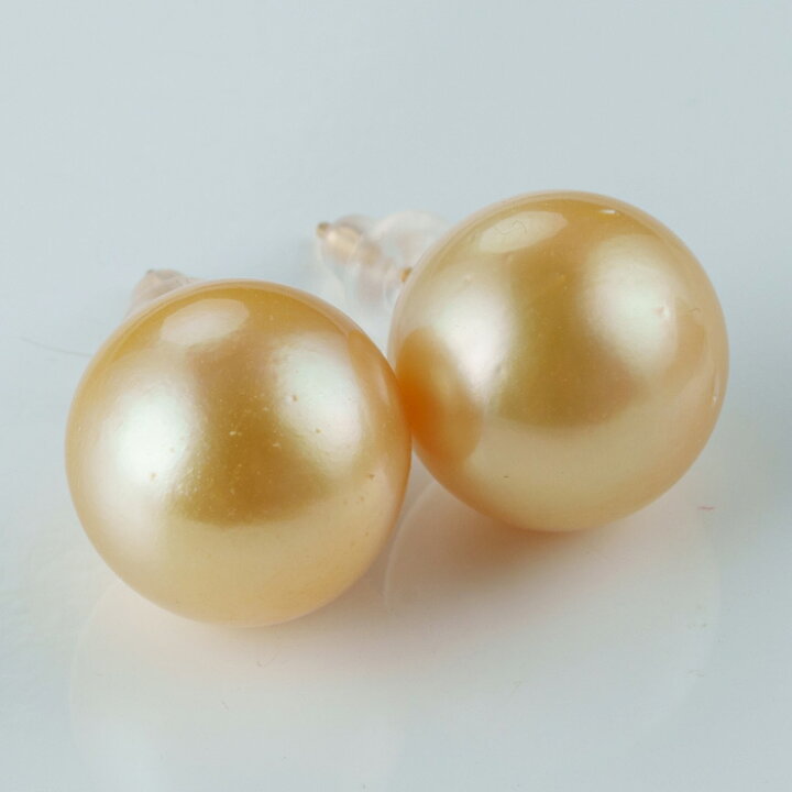 楽天市場】【最大50%OFF】 K18 天然 南洋ゴールデンパール ピアス 18金 