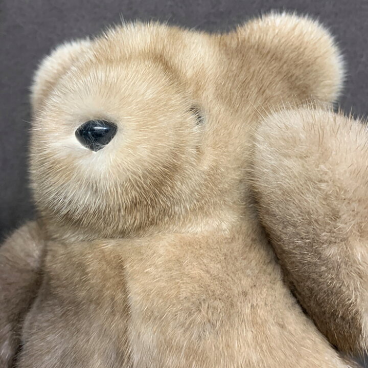 楽天市場】毛皮 ミンク ぬいぐるみ テディベア くま 一点物 手作り 