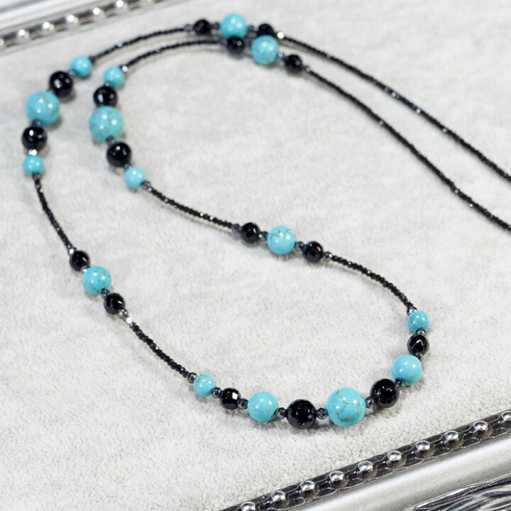 楽天市場】【最大50%OFF】 天然石 ターコイズ オニキス ロング  