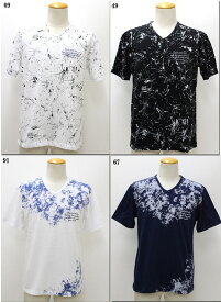 NICOLE CLUB FOR MEN 【ニコルクラブフォーメン】グラフィックプリントVネックTシャツ　9264-9006