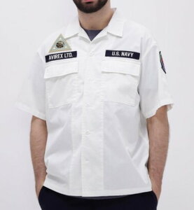 AVIREX�@�y�A�r���b�N�X/�A���B���b�N�X�z�@COOLMAX NAS JAX SHORTSLEEVE SHIRT�@�N�[���}�b�N�X�@NAS JAX�@�V���[�g�X���[�u�@�����V���c�@783-4123004
