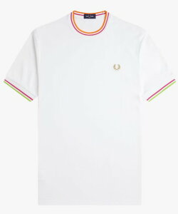FRED PERRY�@�y�t���b�h�y���[�z�@�N���[�l�b�N���S����T�V���c�@Twin Tipped Tennis T-Shirt�@�����K�[T�V���c�@���M�����[�t�B�b�g�@M9838