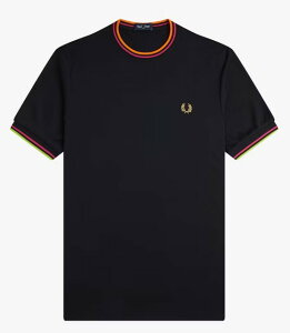 FRED PERRY�@�y�t���b�h�y���[�z�@�N���[�l�b�N���S����T�V���c�@Twin Tipped Tennis T-Shirt�@�����K�[T�V���c�@���M�����[�t�B�b�g�@M9838