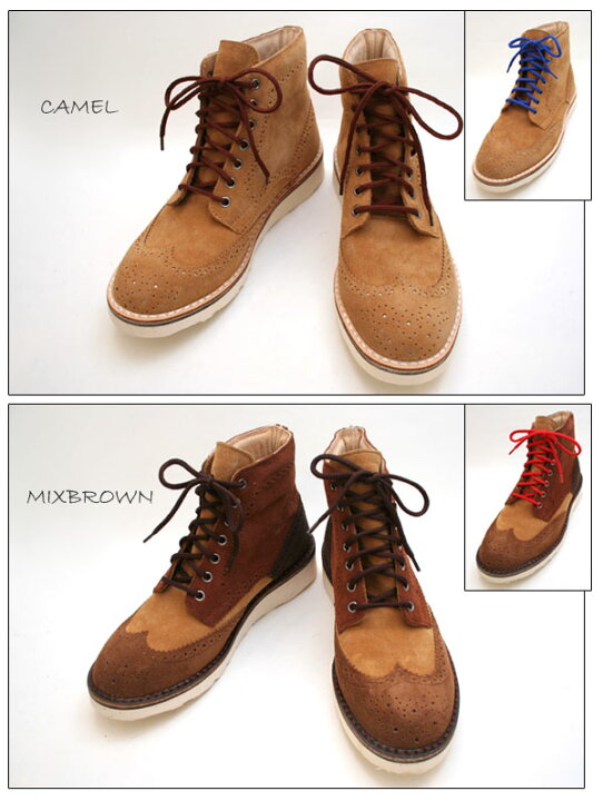 楽天市場】CEBO 【セボ】 スエードウィングチップハイ WING TIP HI 