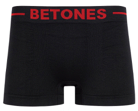 BETONES　【ビトーンズ】　『クリックポストの場合はパッケージ無し』　ボクサーパンツ アンダーウェア　無地　SKID M002 16-BLACK(RED)