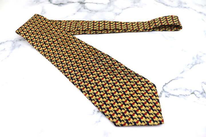 楽天市場 ディズニー Disney くまのプーさん ディズニーストア イタリア製 シルク キャラクター柄 ネイビー シルク ブランド ネクタイ 送料無料 中古 良品 Barce