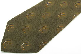 クリッツィア ロゴグラム柄 K柄 イタリア製 シルク100％ メンズ ネクタイ 送料無料 【中古】【美品】