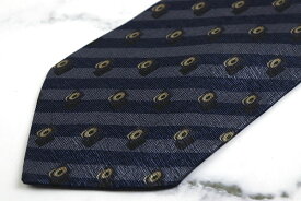 クリッツィア KRIZIA ストライプ柄 ドット柄 イタリア製 メンズ ネクタイ 送料無料 【中古】【美品】