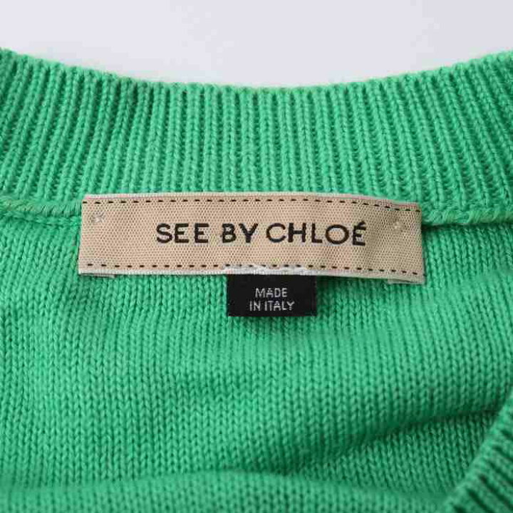 楽天市場】SEE BY CHLOE シーバイクロエ ニットワンピース 半袖 膝丈 