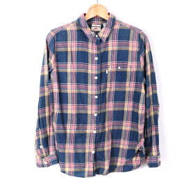 Levi's リーバイス ネルシャツ 長袖 コットン100% トップス レディース Sサイズ ネイビー 【中古】