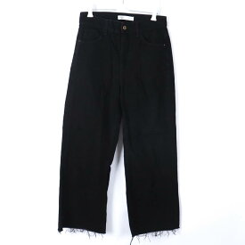 ZARA ザラ デニムパンツ ストレート ジーンズ コットン100％ ボトムス レディース USA 2サイズ ブラック 【中古】