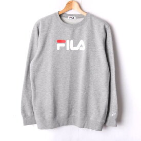 FILA フィラ トレーナー スウェット スエット スポーツウエア トップス レディース Lサイズ グレー 【中古】